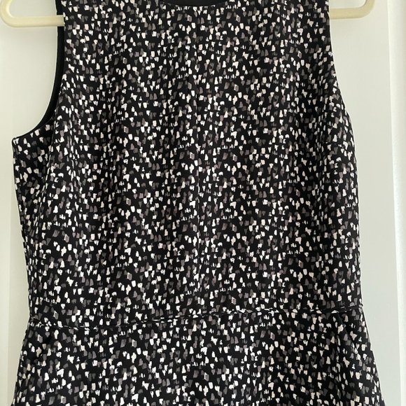 GAP Women's Black/White/Grey Sleeveless Flare Dress, Pockets, Size 6 - Picture 2 of 8